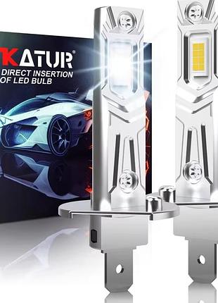 Led лампи h1 katur, 16000lm, 6000k
led лампы katur цоколь h1, комплект из 2 штук. новые
готовы к установке лампы с холодным белым светом.