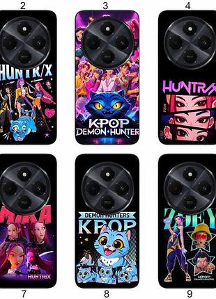 Силіконовий чохол kpop demon hunters для xiaomi redmi 14c кейс-поп дизайн
