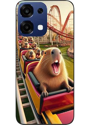 Силіконовий чохол epik для oppo a6 pro з картинкою капібари на американських гірках