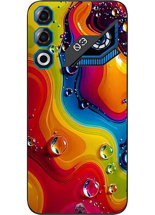 Чехол силиконовый epik для zte nubia neo 3 gt 5g с изображением радужный поток
