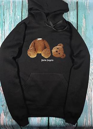 Толстовка чорна palm angels kill bear | худі палм анжелс | палм ангелс кенгуру xxl