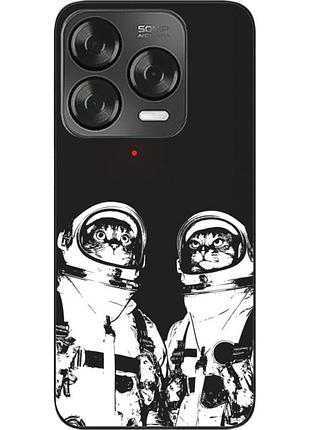 Силиконовый чехол бампер epik для zte blade v70 vita 4g с картинкой космонавты коты