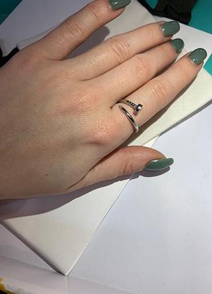 Cartier кільце гвоздик покриття білим золотом au 750