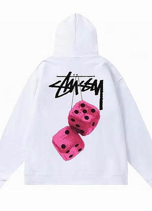 Худи белый loys stussy diced-out xxl