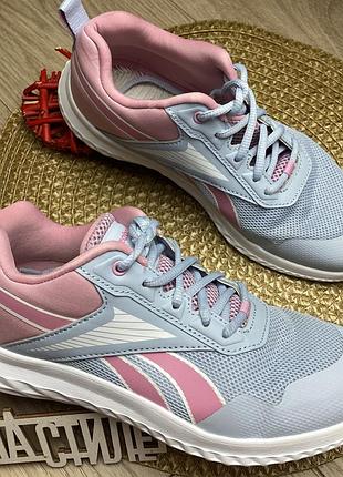 Підліткові кросівки 36р-23.3см дівчинка reebok пастельно рожеві з сірим