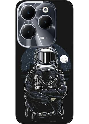Силіконовий чохол бампер epik для infinix hot 40 pro (x6837) з картинкою космонавт і місяць