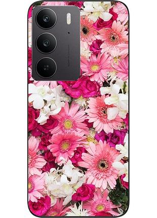 Силиконовый чехол бампер epik для realme c75 4g с картинкой нежные цветы