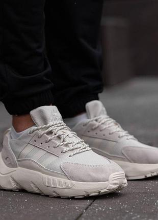 Кроссовки мужские adidas zx 22 boost бежевые брендовые кроссы адидас повседневная модная обувь на весну осень 43
