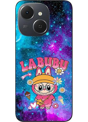 Силиконовый чехол epik для tecno spark 40c (km4k) с принтом labubu галактика
