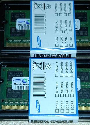 Оперативная память samsung ddr3 4gb so-dimm 1333mhz, 2шт
комплект из двух новых модулей памяти по 4gb каждый, общий объем 8gb.