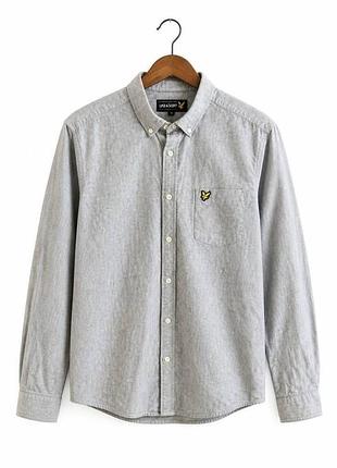 Сорочка lyle & scott slim cotton оригінал м сіра чоловіча