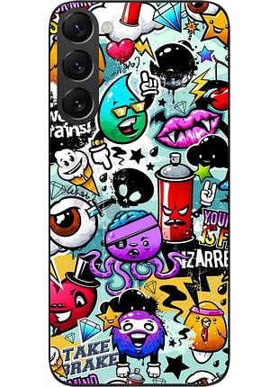 Силіконовий чохол epik для samsung galaxy s22 з картинкою стикери