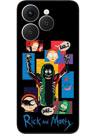 Чохол силіконовий epik для tecno spark 40 (km5n) з принтом rick and morty комікси