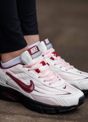 Женские кроссовки nike initiator pink black burgundy модные современные кожаные найк инитиатор розовые спортивные весна лето для д