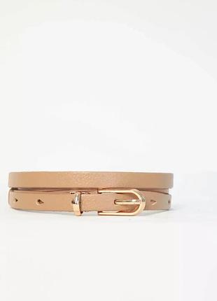 Женский узкий кожаный ремень классический kremen mkkr05106310-17