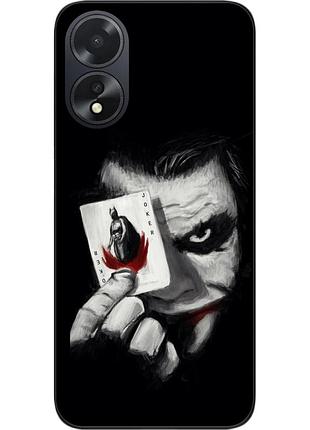 Силиконовый чехол epik для oppo a18 с картинкой джокер с картой
