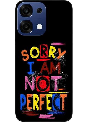 Чехол силиконовый epik для oppo a6 pro с изображением с надписью sorry i’m not perfect