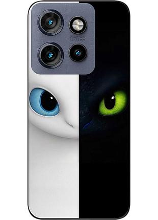 Чехол силиконовый epik для motorola edge 60 neo с принтом глаза драконов