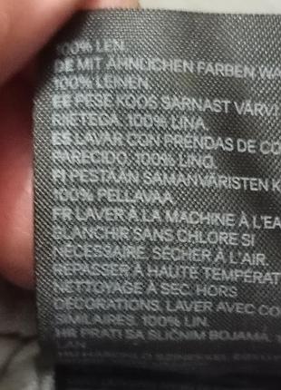 Льняные серые брюки h&amp;m 7
