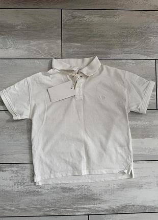 Новое белое детское поло zara 5 лет 110