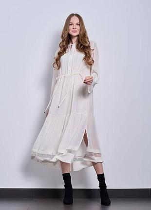 Женское дизайнерское платье миди с подкладкой кира pari mkpr44433/1