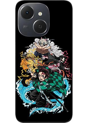 Силиконовый чехол epik для tecno spark 40c (km4k) с принтом demon slayer сила воды