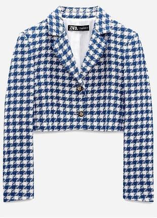 Твидовый жакет zara 8