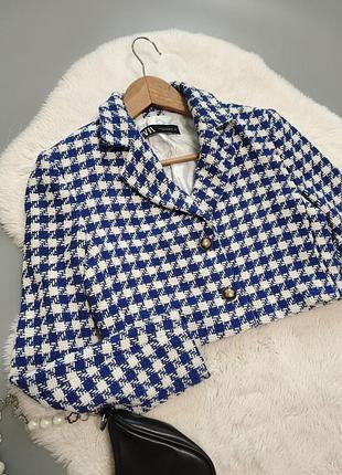 Твидовый жакет zara 2