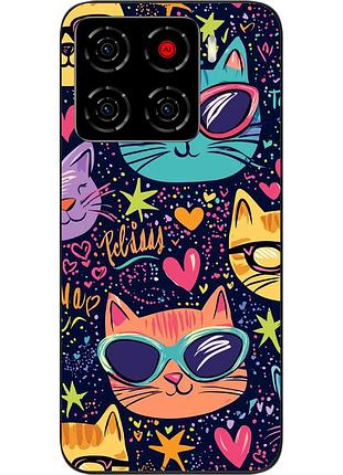 Чехол силиконовый epik для zte blade a56 с принтом радужные котята