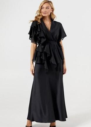 Женская юбка миди из сатина на резинке виват style nika mksn2415