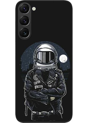 Силиконовый чехол бампер epik для samsung galaxy s22 с картинкой космонавт и луна