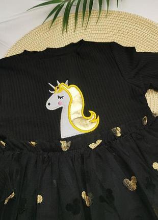 Сукня для дівчинки чорна horse 1928, розмір 90 3