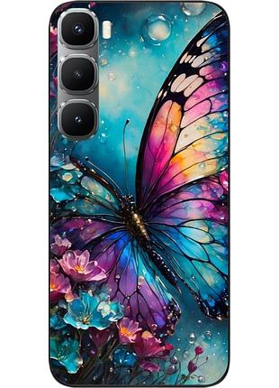 Чехол силиконовый epik для infinix hot 60 pro plus (x6886) с изображением радужная бабочка