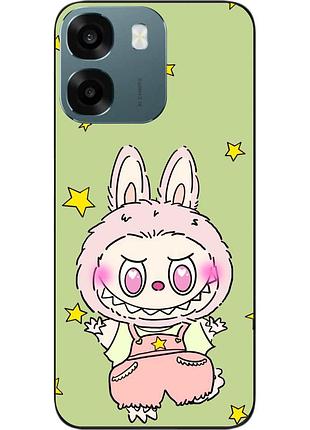 Чехол силиконовый epik для oppo a6 с принтом labubu звездный зайчик