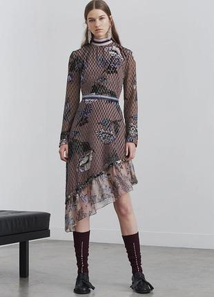 Розкішна сукня міді markus lupfer (pre-fall 2018) з асиметричним подолом