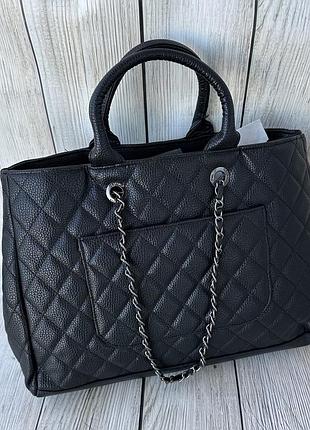 Женская черная вместительная сумка grant shopping tote 6