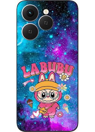 Силіконовий чохол epik для tecno spark 40 (km5n) з принтом labubu галактика