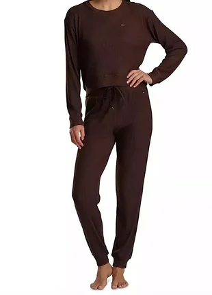 Костюм комплект tommy hilfiger women's 2-piece long sleeve pullover and jogger set