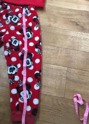Фантастически мягкая плюшевая пижамка disney минни маус  на девочку 4-5 лет10 фото