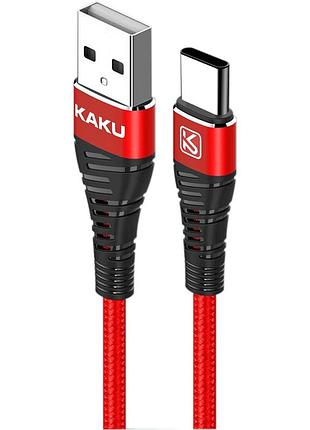 Usb кабель kaku ksc-298 usb type-c 1m - red
