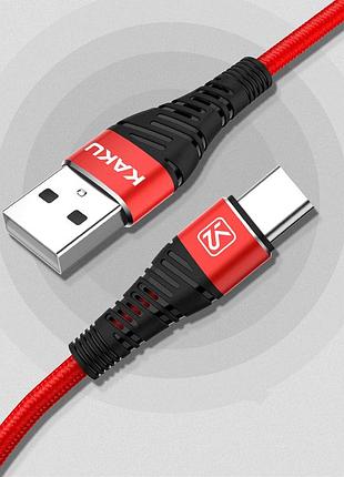 Usb кабель kaku ksc-298 usb type-c 1m - red 2