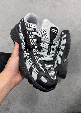 Утеплені зимові жіночі кросівки nike p-6000 winter termo black grey найк чорного з сірим кольорів термо