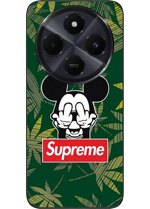 Силиконовый чехол epik для xiaomi redmi 14c с картинкой микки supreme