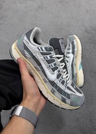 Утепленные зимние мужские кроссовки nike p-6000 winter termo gore-tex grey green найк серого с зелеными цветами термо