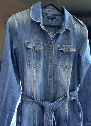 Джинсовий плащ тренч tommy нilfiger, xs/s 2