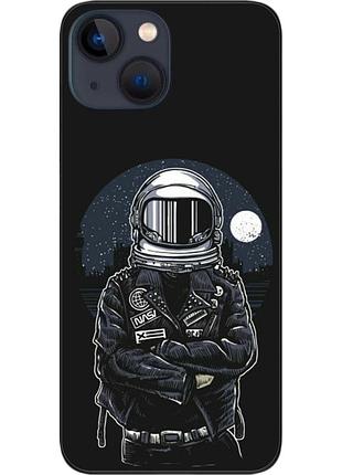 Силиконовый чехол бампер epik для iphone 13 mini с картинкой космонавт и луна