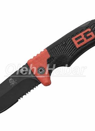 Туристический складной нож gerber bear grylls с серрейтором (1444)