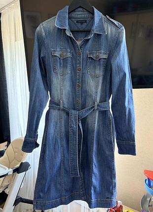 Джинсовий плащ тренч tommy нilfiger, xs/s