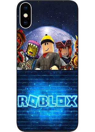 Силіконовий чохол бампер epik для iphone xs max з картинкою roblox гра