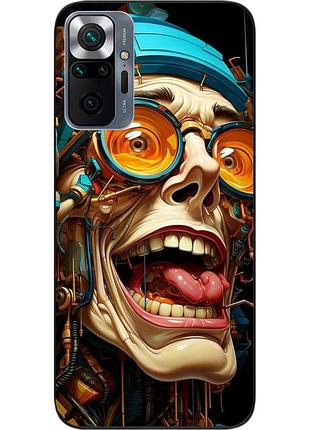 Силіконовий чохол бампер epik для xiaomi redmi note 10 pro з картинкою голова робота